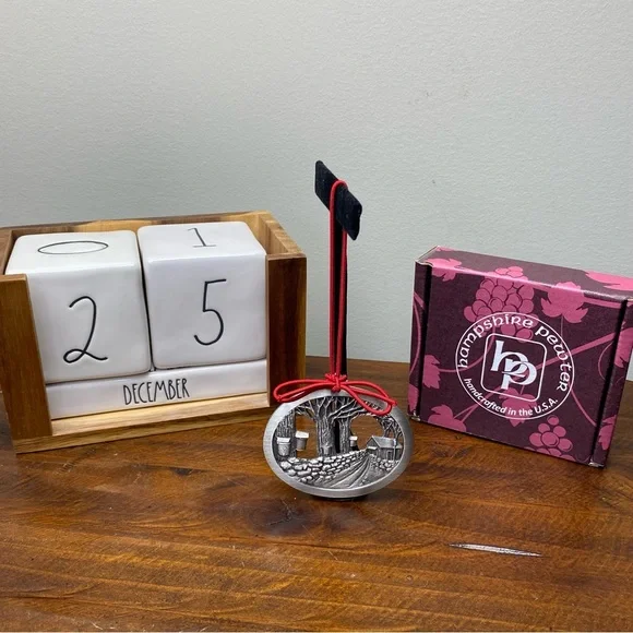 Pewter Maple Tree Christmas Ornament - Picture 5 of 9